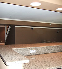 basement granite bar area